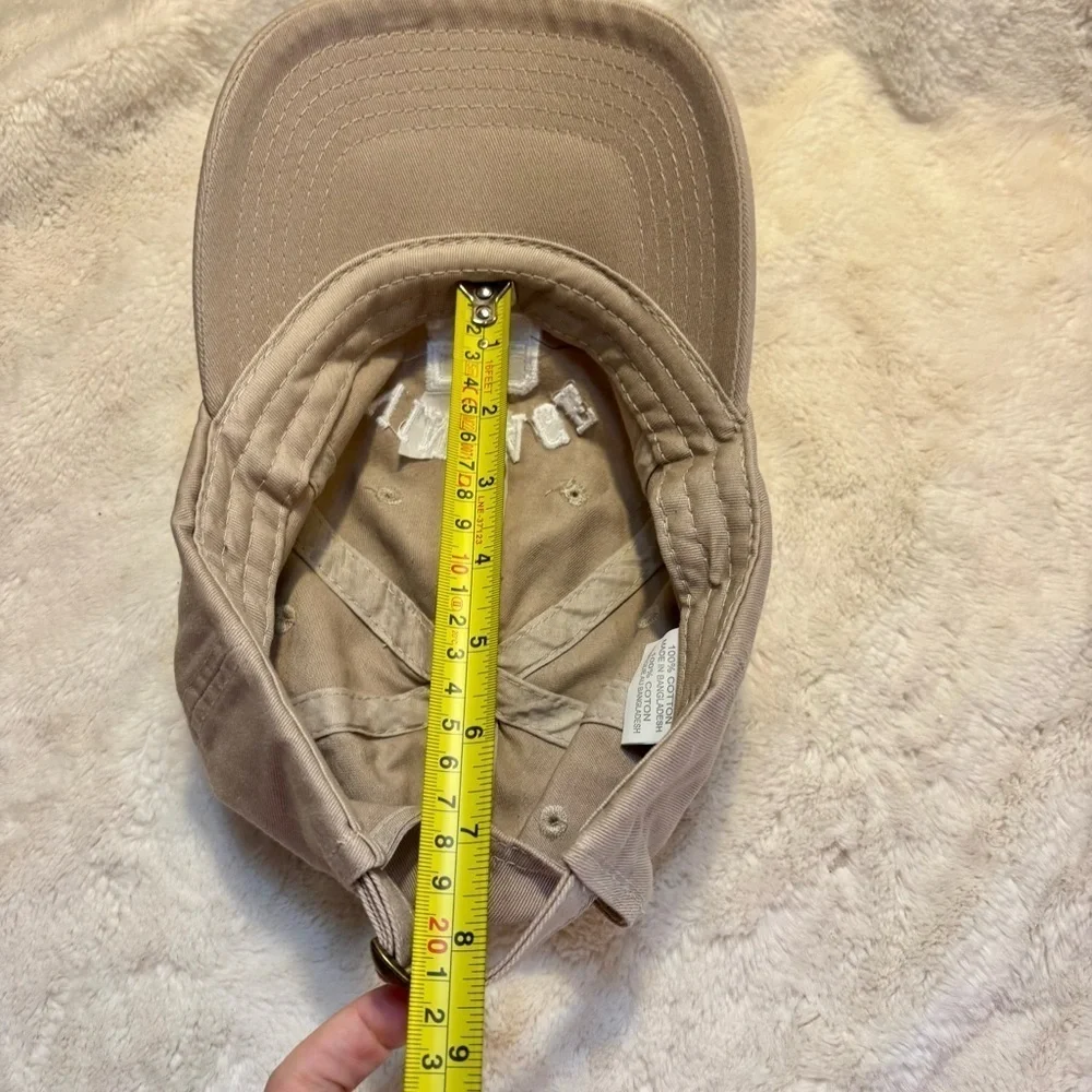 NEW Hat Beige/Tan Vintage 59 Text Baseball Cap 100% Cotton